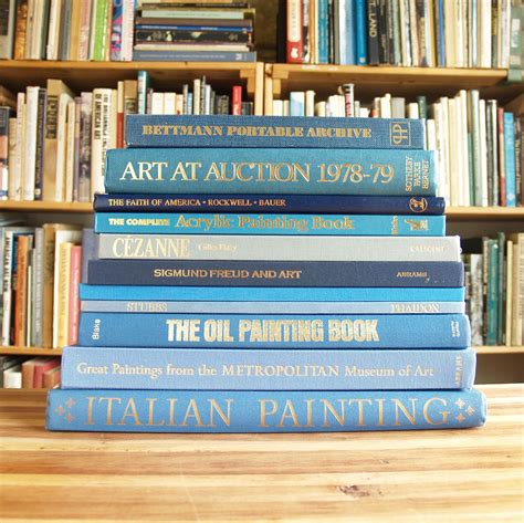 Collection Of 11 Large Coffee Table Books On Art In Blue Etsy