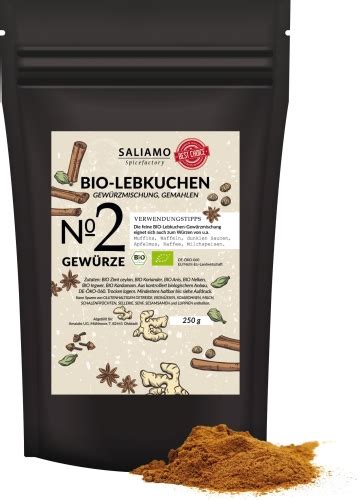 Saliamo 250g BIO Lebkuchengewürz gemahlen mit 6 Gewürzen