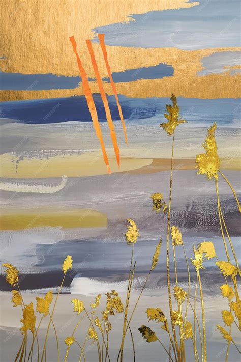 Абстрактные картины маслом, линии, штриховка, стерео, золотой фон. мода ...