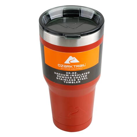 Ozark Trail Double-wall Vacuum-sealed Stainless Steel Tumbler Red, 30 ...