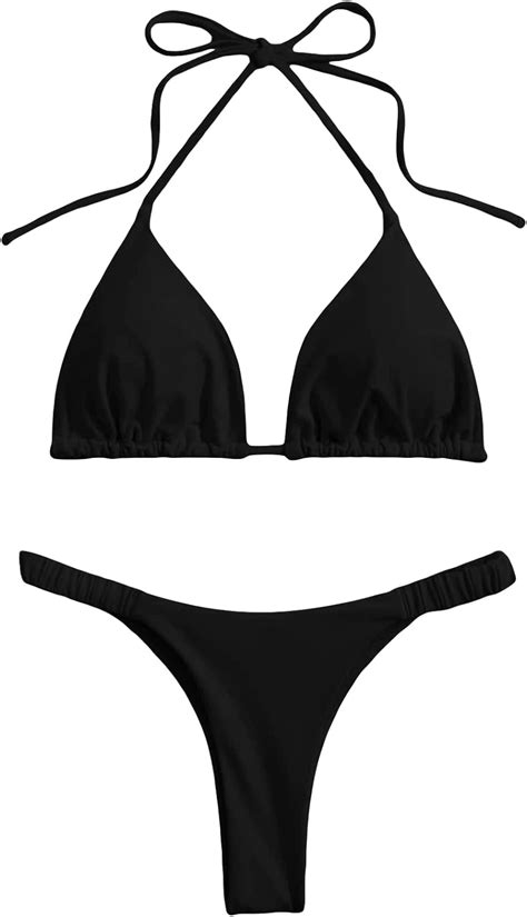 Amazon SOLY HUX Women S Sexy Triangle Bikini Sets High Cut