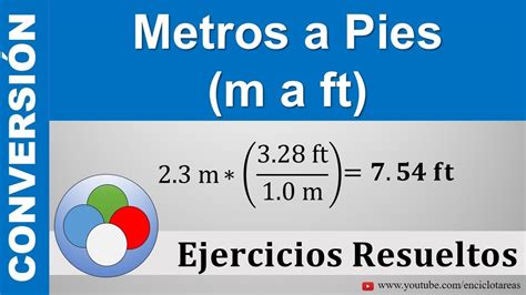 Conversi N De Metros A Pies M A Ft Parte Youtube