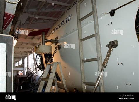 Mir Submersible Under Cover Aboard The Russian Research Ship Akademik