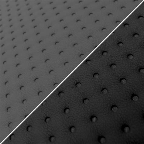 Quilted Faux Leather Fabric By The Metre Debossed Dots Leather By The Metre Black Or Grey Etsy