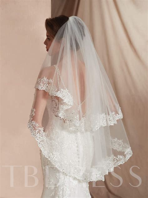 Savannah Two Tier Elbow Length Pencil Edge Veil Italian Style Tulle