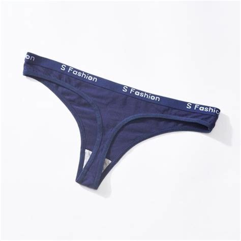 Sexy Femmes String Culotte Lettre De Mode G String Slips Lingerie Slips M Xl Bleu Bleu