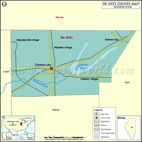 De Witt County Map Illinois