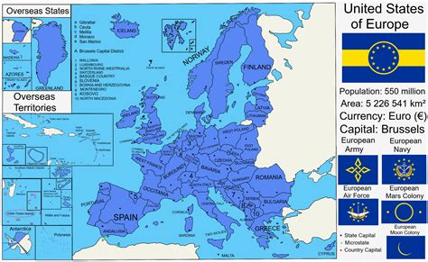 United States Map Compared To Europe