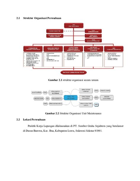 Doc Struktur Organisasi Perusahaan Gambar 21 Struktur Organisasi