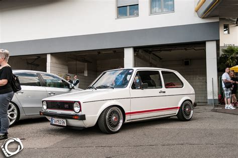 White Vw Golf Mk1 On Silver Bbs Rims Vw Golf Tuning