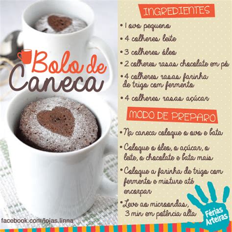 Receita De Bolo De Caneca Lojas Linna