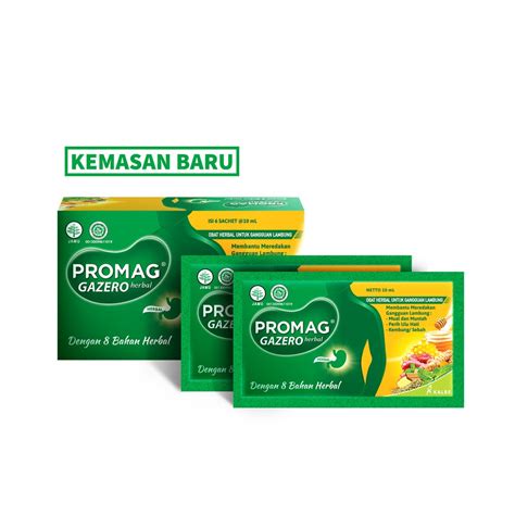 Promag Gazero Obat Herbal Untuk Gangguan Lambung Box Isi Sachet