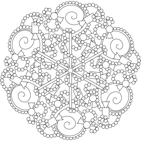 Free Winter Mandala Coloring Pages, Download Free Winter Mandala