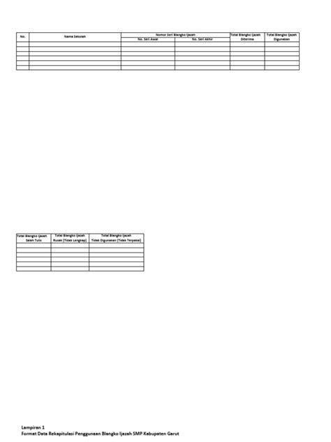 Form Laporan Penggunaan Blangko Ijazah Pdf