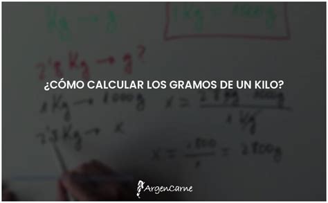 Cálculo de gramos en un kilo método sencillo y preciso ARGENCARNE