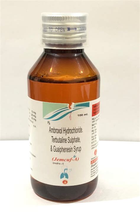 Ambroxol Hydrochloride Levosalbutamol Sulphate And Guaiphenesin Syrup