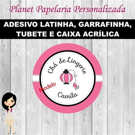 Adesivo Latinha Chá de Lingerie no Elo Planet Papelaria Personalizada Adesivos Infantis