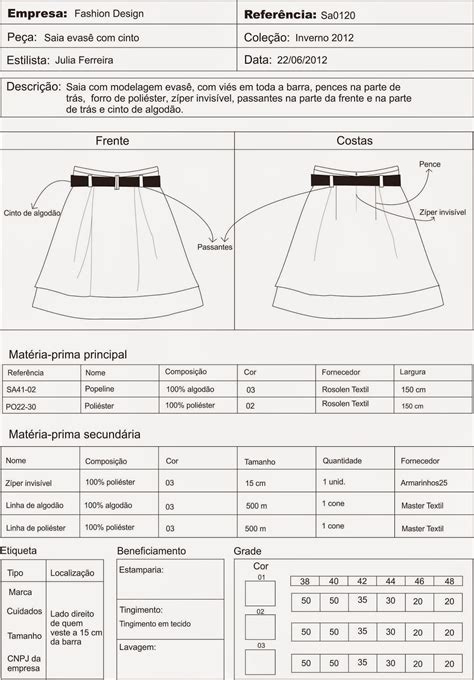 Ficha Tecnica De Corte