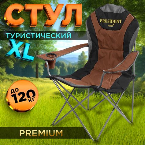 Стул туристический "President Fish" FC750-99806H складной со спинкой ...