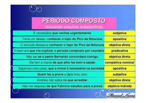 5 Frases Período Composto