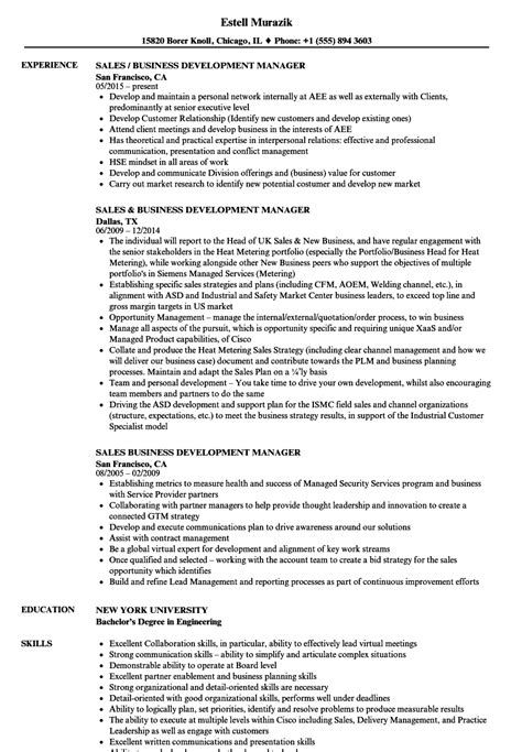 Sample Resume Business Development