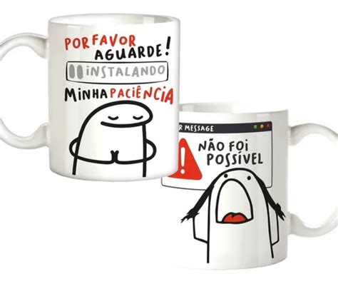 Caneca Xicara Meme Flork Zoeira Boneco Instalando Paci Ncia