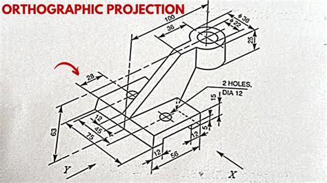 How To Draw Orthographic Projection Engineering Drawing Technical