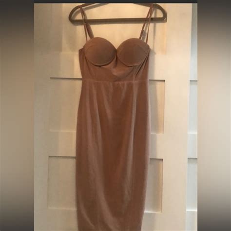 MISHA COLLECTION Dresses Misha Nude Bodycon Dress Carrie Naked Dress Poshmark