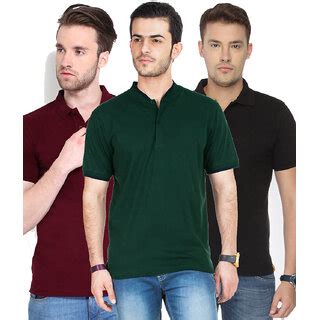 Buy Ketex Men Multicolor Half Sleeve Polo Collar Pack Of Tshirt