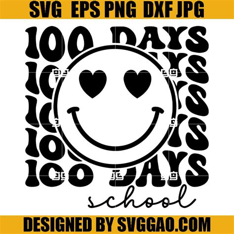 100 Days Of School SVG, Happy 100 Days Of School SVG, 100 Day SVG