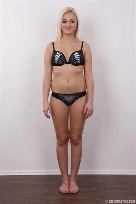 Gorgeous Blonde Stands Up While Peeling Off XXX Dessert Picture 7