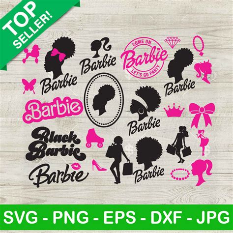 Barbie Girl SVG Bundle Come On Barbie Let S Go Party SVG Black Barbie