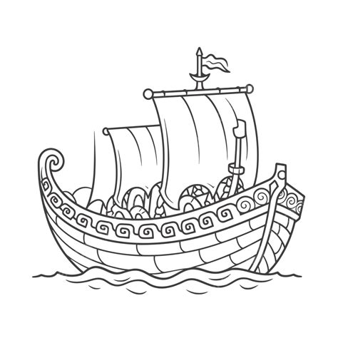 Viking Ships Coloring Pages 2025