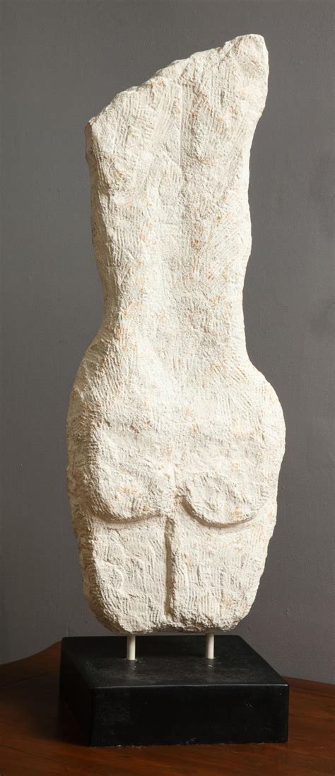 Modernist Stone Sculpture Of A Female Nude Torso