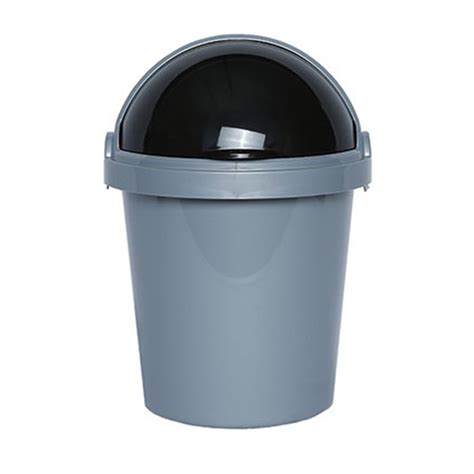 Dustbin 12l Silver Flip Lid Crazy Plastics