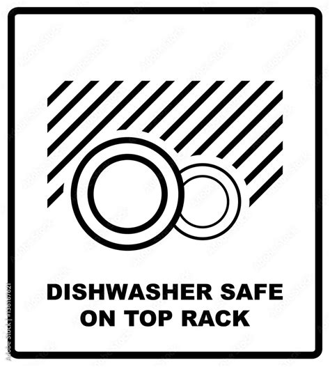 Dishwasher safe on top rack symbol isolated. Dishwasher safe sign ...