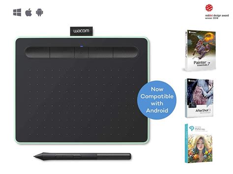 Wacom CTL 4100WL E0 CX Intuos Small Bluetooth Pen Tablet Pistachio