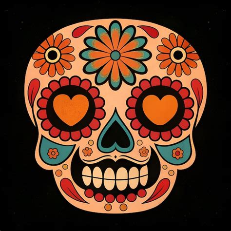 Vector Day Of The Dead Skull Logo Premium Ai Generated Vector