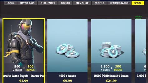 Fortnites Starter Pack Goes For 5 Skin Currency