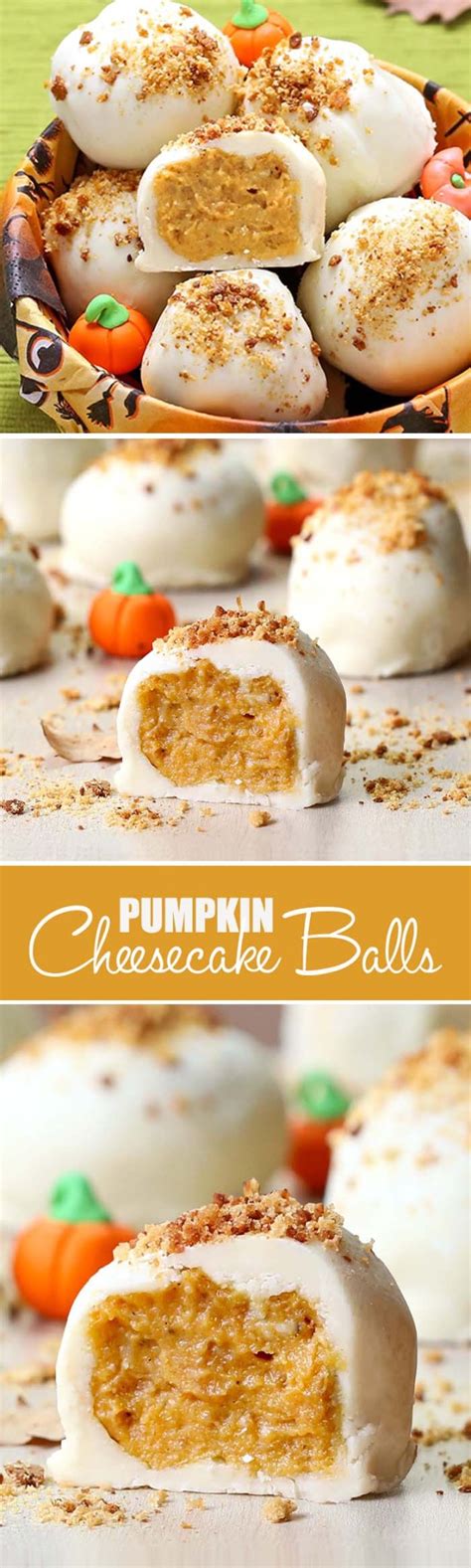 Pumpkin Cheesecake Balls Cakescottage