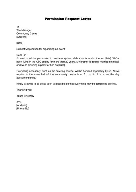 How To Write A Letter Requesting Permission Ample Fusion