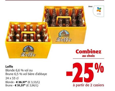 Promo Leffe Blonde Vol Ou Brune Vol Bi Re D Abbaye Chez Colruyt Icatalogue Fr