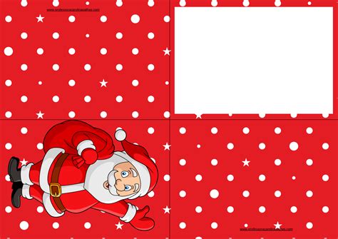 Papai Noel Cartão De Natal Para Imprimir - Cartão de Natal Papai Noel Para Imprimir - Professora Carolina Palhas