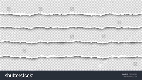 Set Tear Seamless Paper Stripes Paper Stock Vector (Royalty Free ...