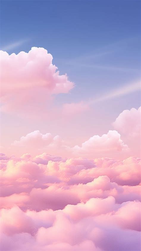 Pink clouds and blue skies wallpaper