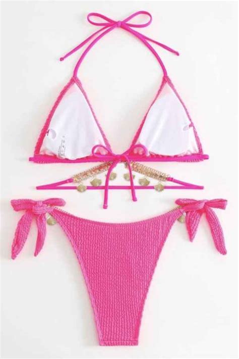 Sexy Tassel Detail Two Piece Bikini Swimwear Set Reflex Garments