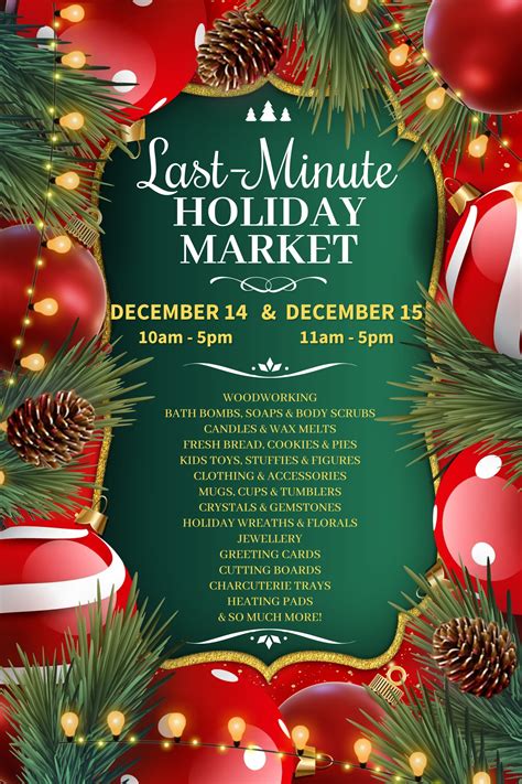 Last Minute Holiday Market at the Bay View Mall December 14 & 15, 2024