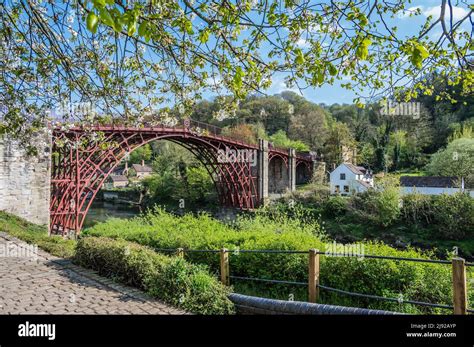 The Image Is Of The Famous Ironbridge That Spans The River Seven At