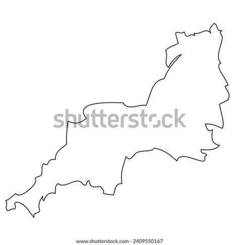 South West England Map Region Country Stock Vector Royalty Free