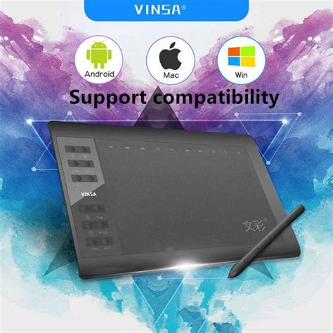 VINSA 1060 Plus 10 6 Inch Digital Graphic Tablets 8192 Pressure Levels